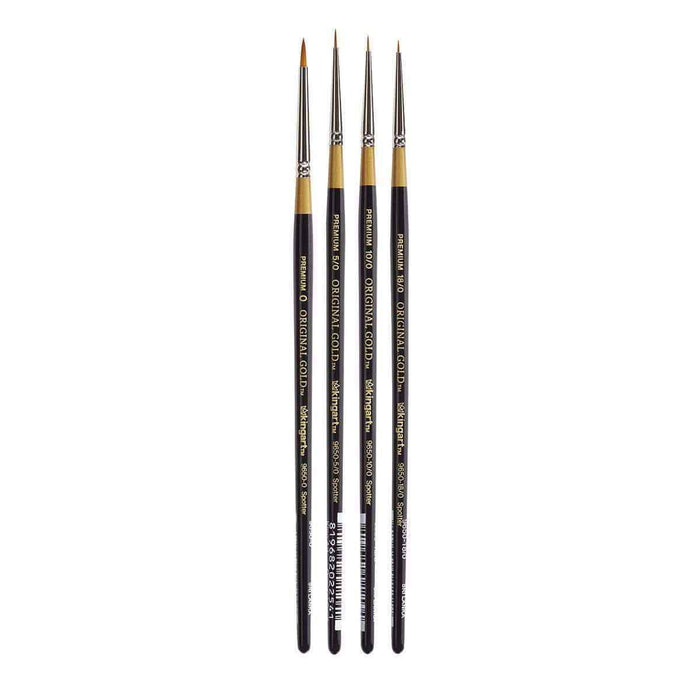 KINGART® Original Gold® 9650 Series, Golden Taklon Spotter, Set of 4 - KINGART