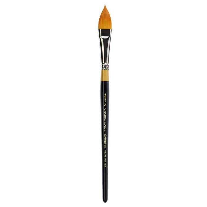 KINGART® Original Gold® 9930 Series, Golden Taklon Oval Floral Petal Artist Brush - KINGART