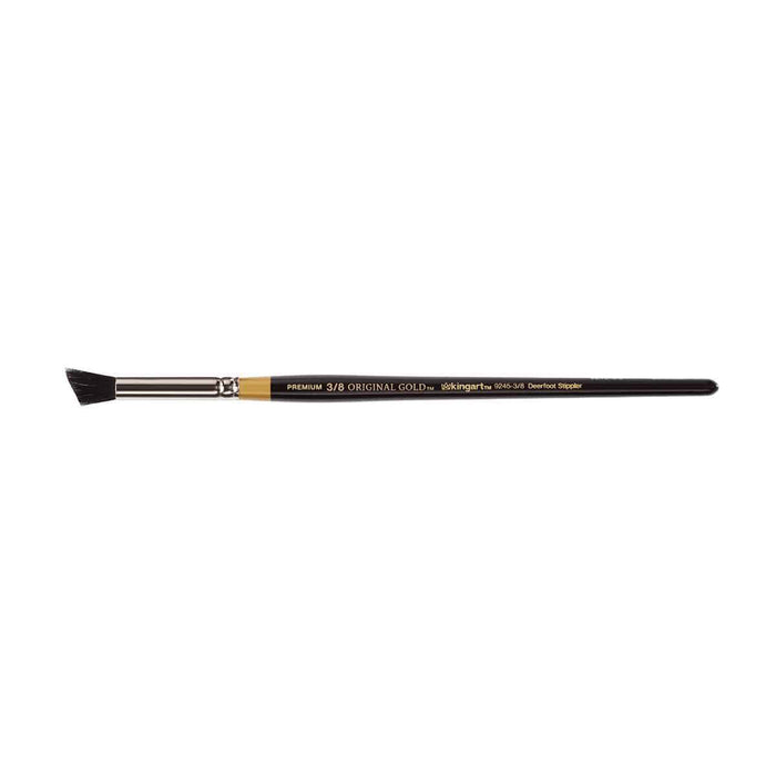 KINGART® Original Gold Specialty® 9245 Series, Russian Fitch Natural Blend Deerfoot Stippler Artist Brush - KINGART