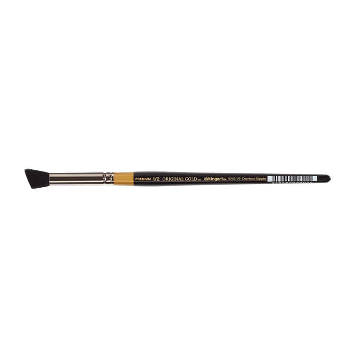 KINGART® Original Gold Specialty® 9245 Series, Russian Fitch Natural Blend Deerfoot Stippler Artist Brush - KINGART