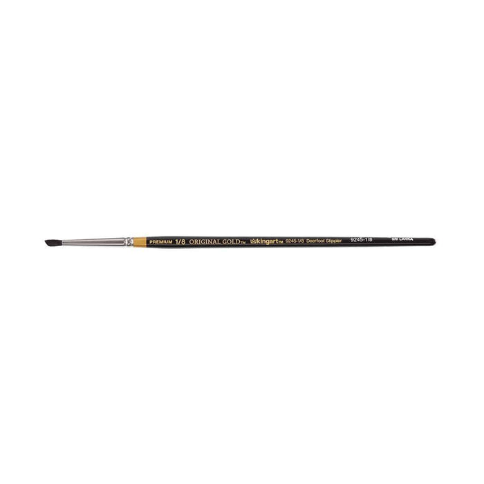 KINGART® Original Gold Specialty® 9245 Series, Russian Fitch Natural Blend Deerfoot Stippler Artist Brush - KINGART