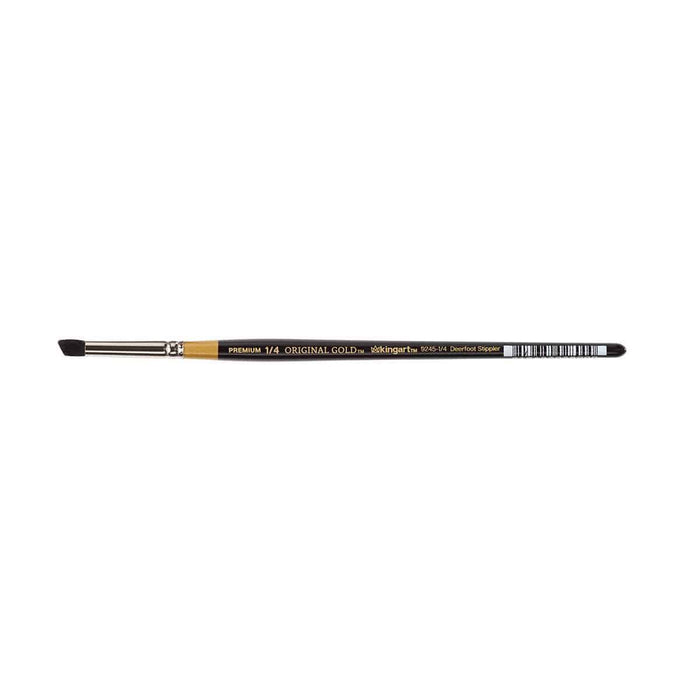 KINGART® Original Gold Specialty® 9245 Series, Russian Fitch Natural Blend Deerfoot Stippler Artist Brush - KINGART