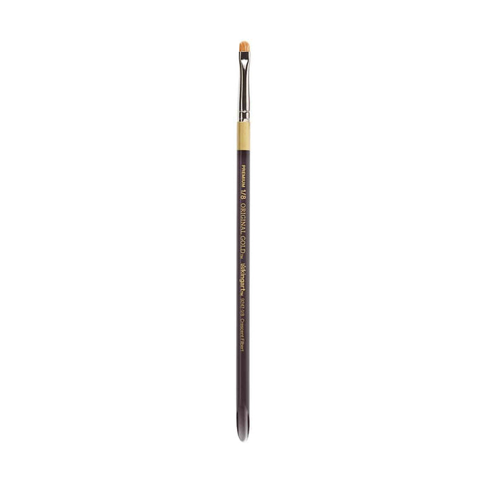 KINGART® Original Gold Specialty® 9247 Series, Crescent Filbert Blender Artist Brush, Golden Taklon & White Bristle Blend, Acrylic Handle - KINGART