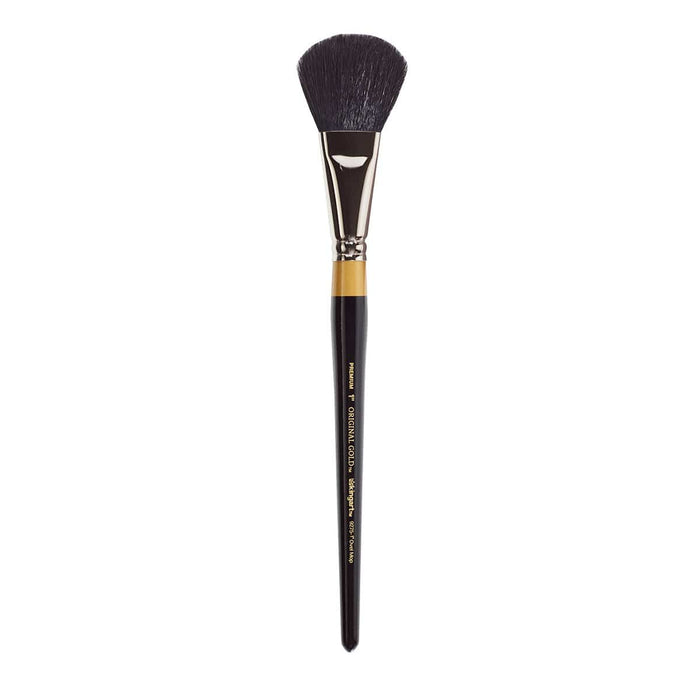 KINGART® Original Gold Specialty® 9275 Series, Oval Mop Brush, Super-Soft Dyed-Black Natural Goat Blend - KINGART