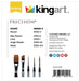 KINGART® Precision™ Series Synthetic Blend Brushes, Ergonomic Comfort Handle, Gift Box, Set of 5 - KINGART