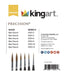 KINGART® Precision™ Series Synthetic Blend Brushes, Ergonomic Comfort Handle, Gift Box, Set of 6 - KINGART