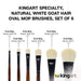 KINGART® Premium Specialty Oval Mop Artist Brushes, White Super-Soft Natural Goat Hair, Set of 6 Sizes - KINGART