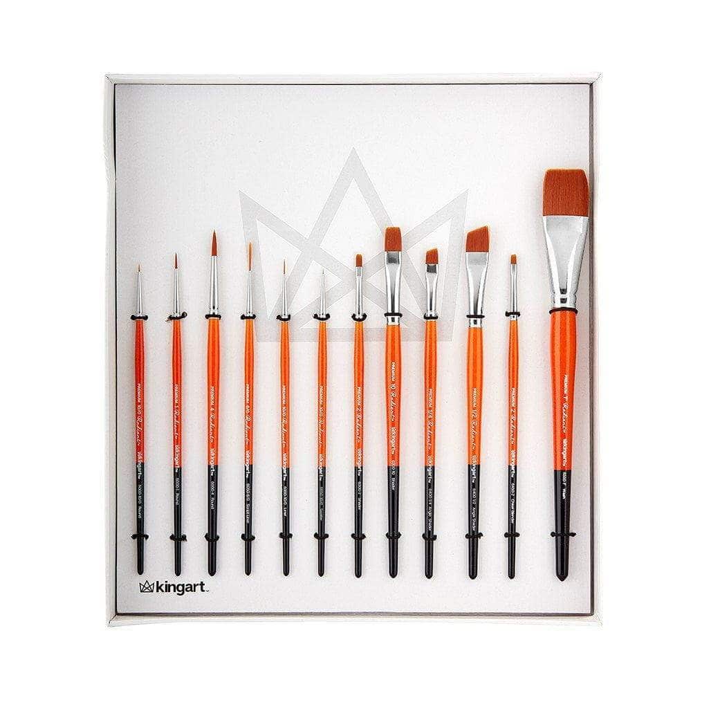 12mL 24 Color Stain Glass Paint Set with 6 Nylon Brushes, 1