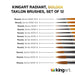 KINGART® Radiant™ Taklon Brushes, Gift Box, Set of 12 - KINGART