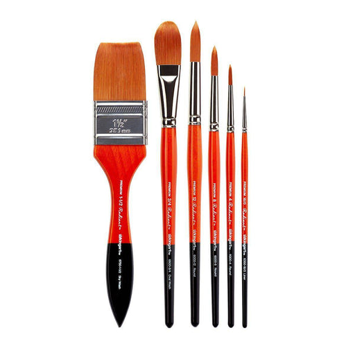 KINGART® Radiant™ Taklon Brushes, Gift Box, Set of 6 - KINGART