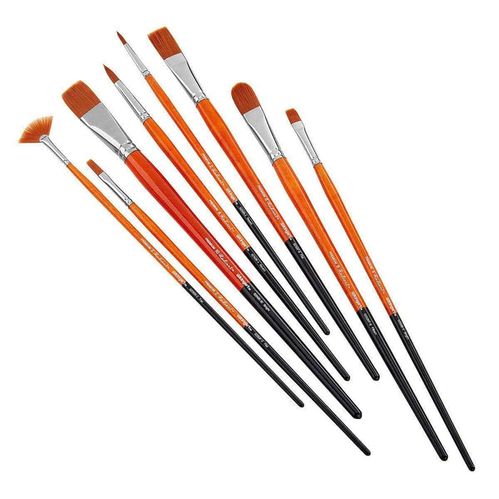 KINGART® Radiant™ Taklon Long Handle Brushes, Gift Box, Set of 8 - KINGART