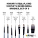 KINGART® Stellar™ Series Synthetic Blend Mixed Media Artist Brushes, Gift Box, Set of 8 - KINGART