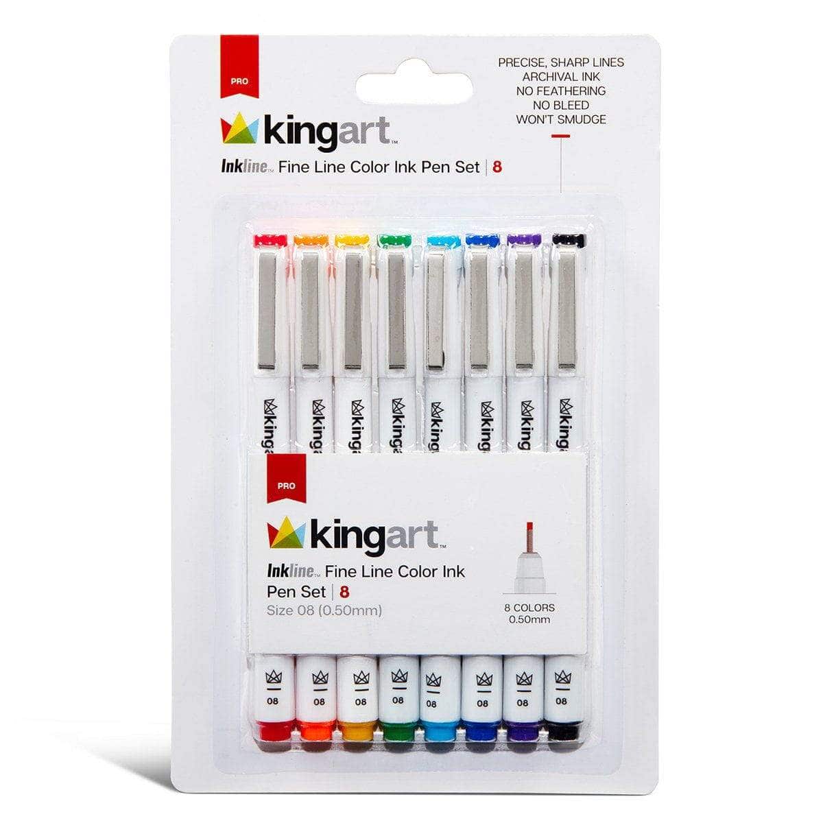 Inkline Fine Line Pens - 16 pc Set by King Art