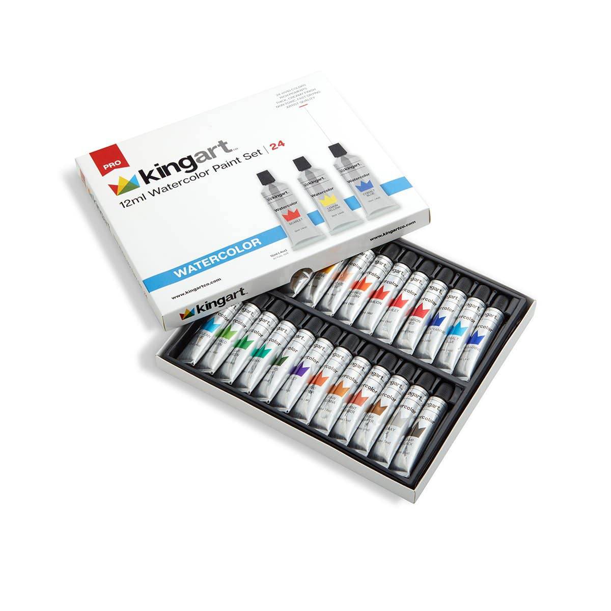 KINGART PRO 310-12 - Watercolor Pencils in Tin - 12 Unique Colors - Hub  Hobby