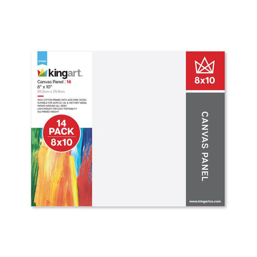 KINGART® Canvas Panels, Classic, 8" x 10", 14-Pack - KINGART