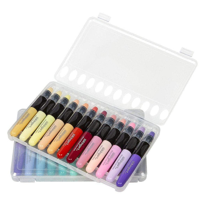 KINGART® Gel Stick Artist Mixed Media Crayons, Set of 24 Unique Pastel Colors - KINGART