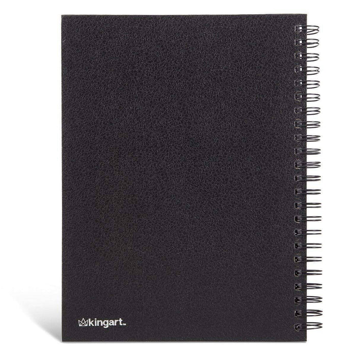 KINGART® Hardcover Spiral Sketchbook,  Acid Free, Perforated, 9” x 12” 100-Sheets 60 lb (90 gsm) - KINGART