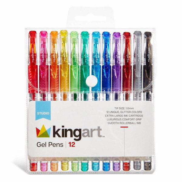 Gel pen case 12 pieces glitter DONAU 5110100-99 - Gel ballpoint pen