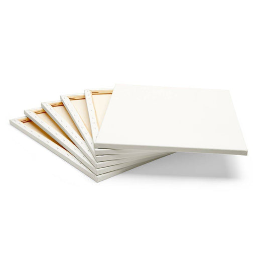 KINGART® Stretched White Canvas 16" x 20", 100% Cotton, Gesso-Primed, 6-Pack - KINGART