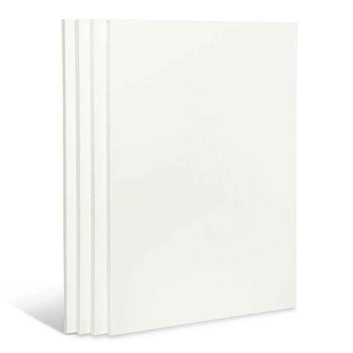 KINGART® Stretched White Canvas 18" x 24", 100% Cotton, Gesso-Primed, 4-Pack - KINGART