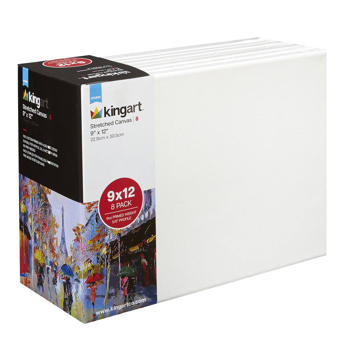Professional 11x14 Canvas Panels - 100% Cotton, Triple Primed Gesso, 12 Pack