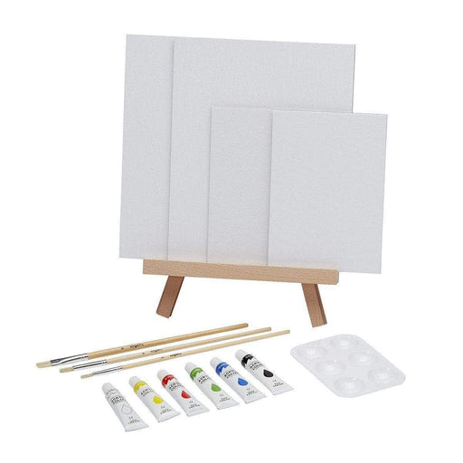 KINGART® Studio Acrylic Painting Set with Mini Easel, 15 Piece Set - KINGART