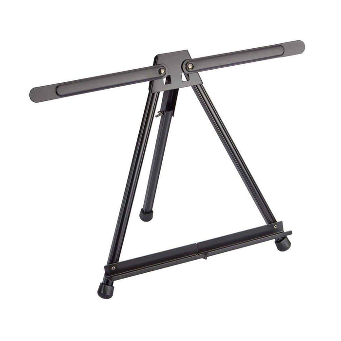 KINGART® Studio Black Aluminum Tabletop Display Easel, Adjustable with Extension Arm Wings - KINGART