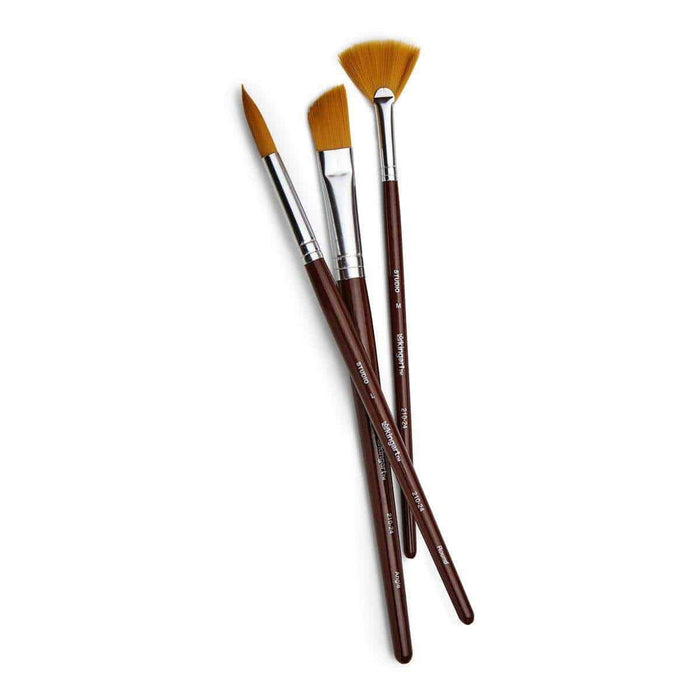 KINGART® Studio Brush Library, Canvas Wrap, Set of 24 - KINGART