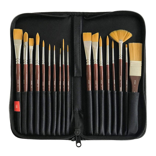 KINGART® Studio Brush Set, 18 Pc & Case - KINGART