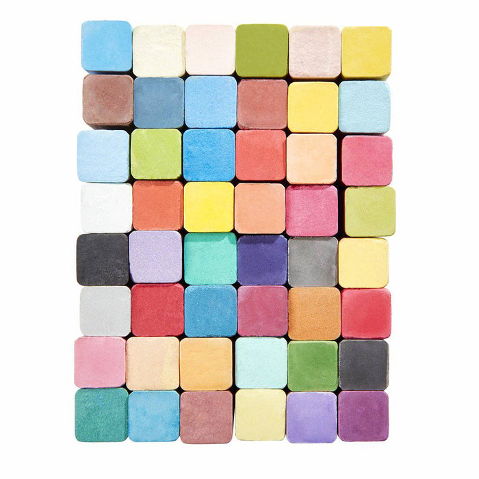 KINGART® Studio Colored Square Chalk Pastels, Set of 48 Unique Colors - KINGART