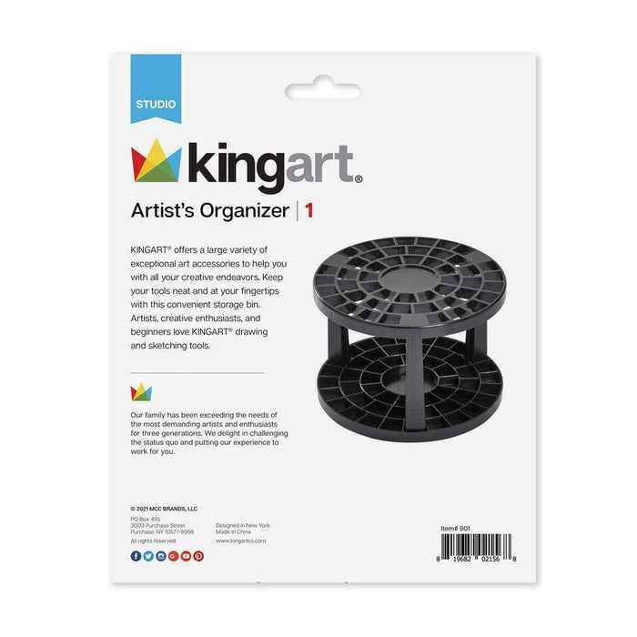 KINGART® Studio Desk Stand Multibin Organizer, 49 Slots - KINGART