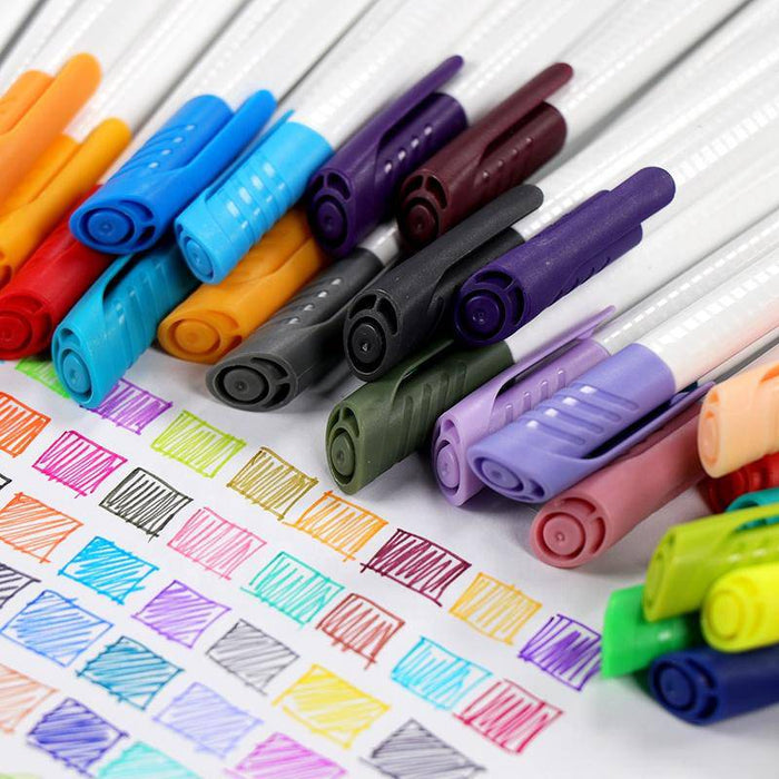 KINGART® Studio Fine Line Color Ink Pens, Set of 48 Unique Colors, Tip Size 0.4 mm - KINGART