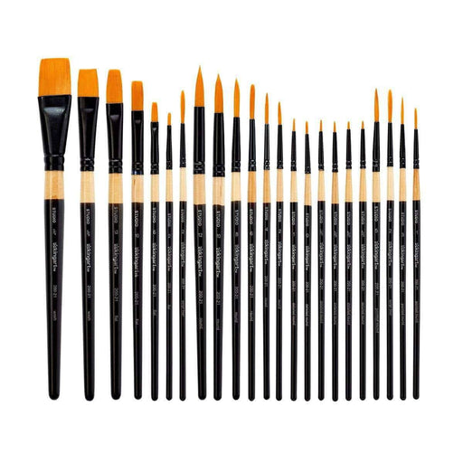 KINGART® Studio Mixed Media Brushes, Set of 21 Unique Sizes - KINGART