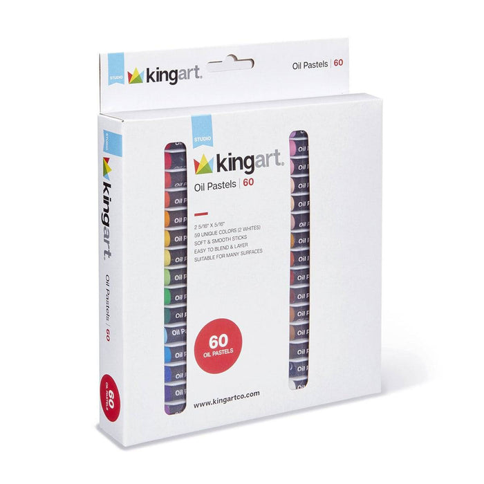 KINGART® Studio Oil Pastels, Set of 60 Vivid Colors - KINGART