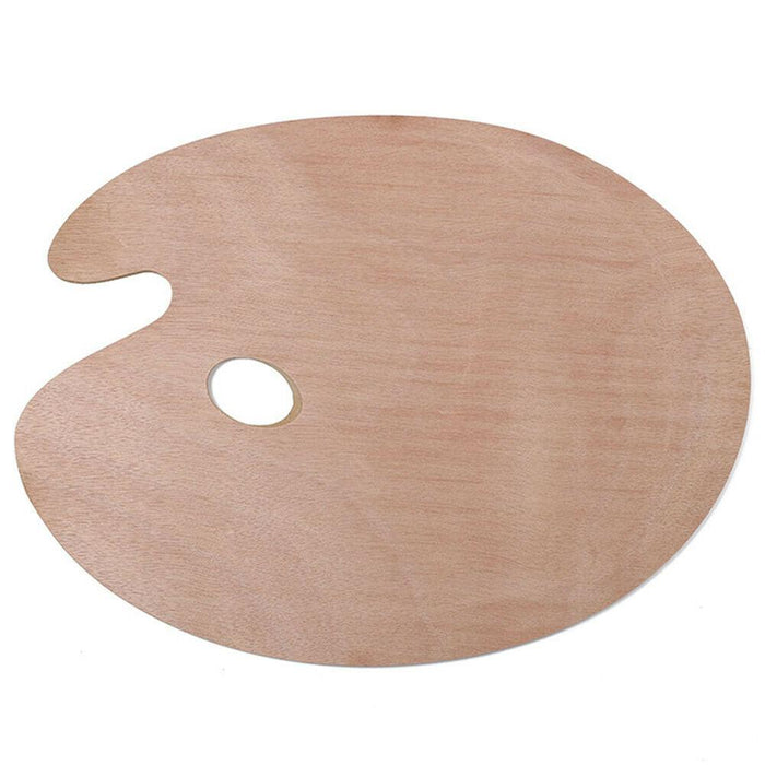 KINGART® Studio Over-Sized Oval Shaped Wooden Palette, Oil/Acrylic Paint Tray - 11.75" X 15.75" - KINGART