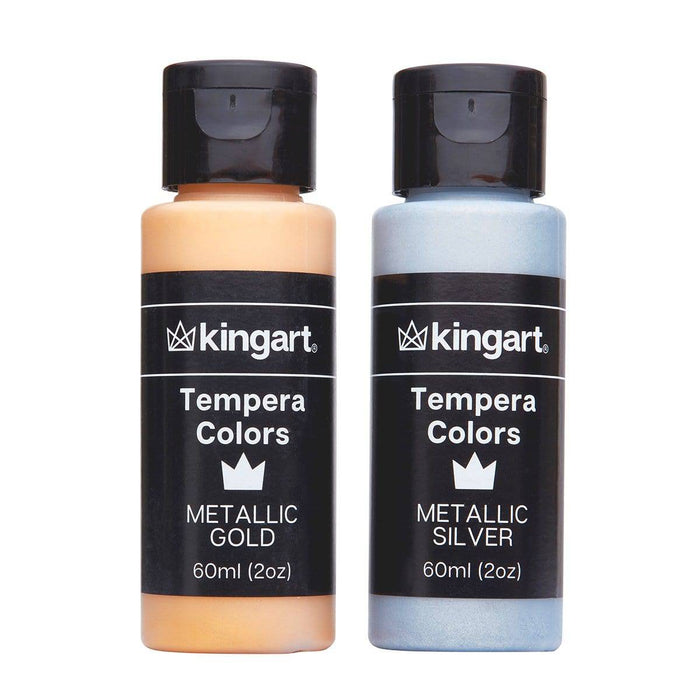 KINGART® Studio Tempera Paint, Washable, 60ml (2oz) Bottle, Set of 18 Unique Colors - KINGART