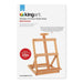 KINGART® Studio Wooden H-Frame Studio Easel, Heavy Duty Tabletop, Natural Finish - KINGART