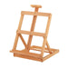 KINGART® Studio Wooden H-Frame Studio Easel, Heavy Duty Tabletop, Natural Finish - KINGART