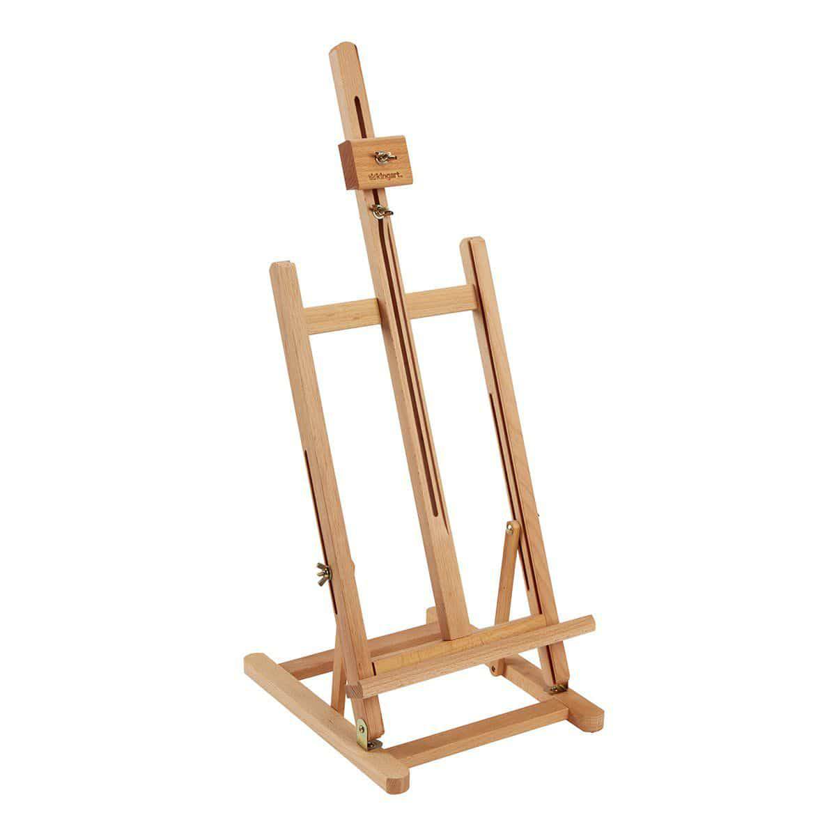 6 Pack of US Art Supply Mini Wood Studio Adjustable Artist H-Frame Table Easel