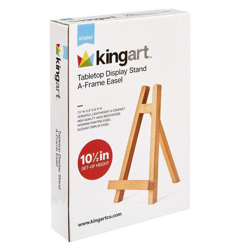 KINGART® Studio Wooden Tabletop Display Stand A-Frame Easel - KINGART