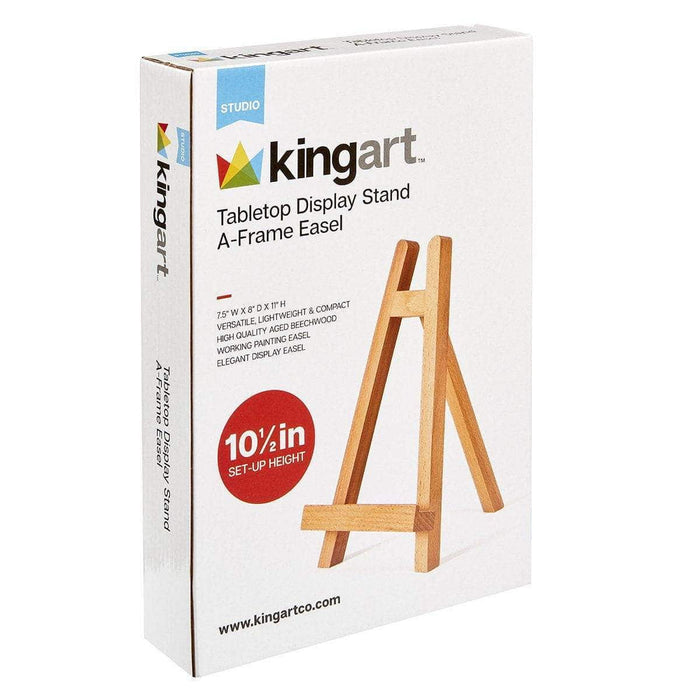 KINGART® Studio Wooden Tabletop Display Stand A-Frame Easel - KINGART