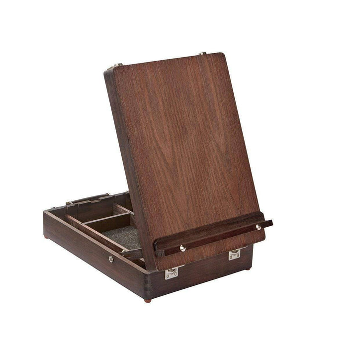 KINGART® Studio Wooden Tabletop Easel Art Box, Adjustable & Portable, Espresso Finish - KINGART