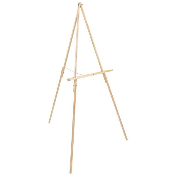 KINGART® Studio Wooden Tripod Floor Standing Easel 65”, Natural Finish - KINGART