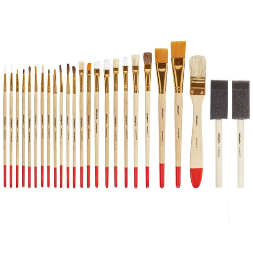 KINGART® Value Brush Set 25-Pack - KINGART